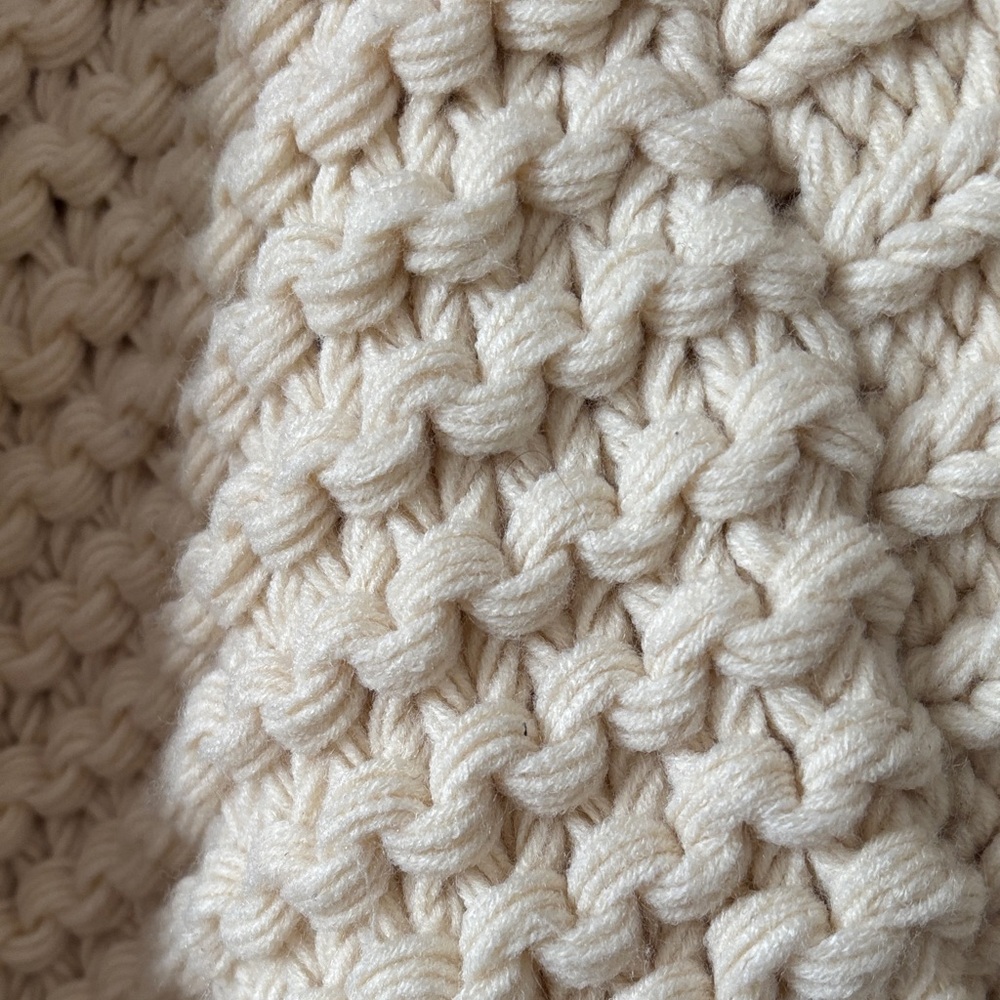 Anthropologie Cream Chunky Knit Cardigan - Picture 3 of 6